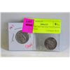Image 1 : 2PCS CAD 1967 SILVER CENTENNIAL QUARTERS
