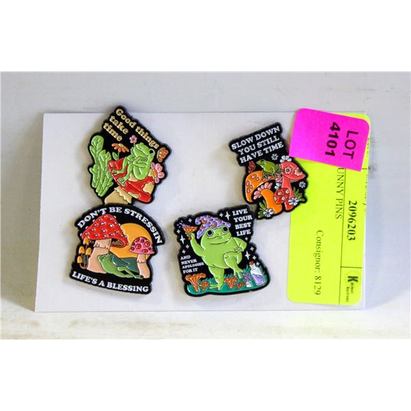 4PCS FUNNY PINS