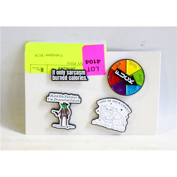 4PCS FUNNY PINS