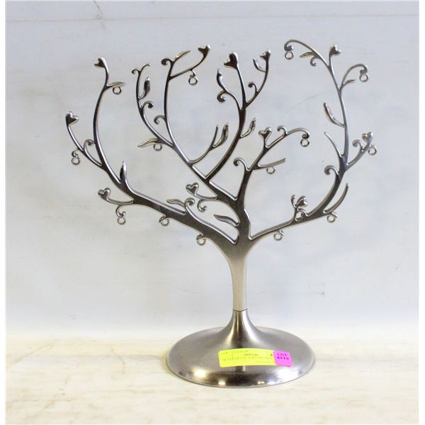 SILVER METAL JEWELRY TREE