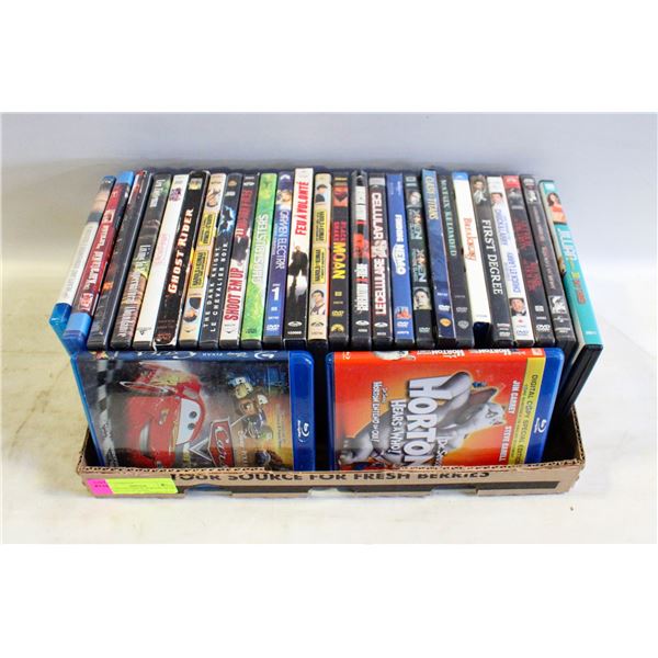 2 BLU RAYS CARS & HORTON HEARS A WHO+LOT OF DVD'S