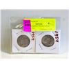 Image 1 : TWO CANADIAN 1954 SILVER 50 CENT COINS