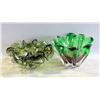 Image 1 : 2 PIECES OF ART GLASS DECOR