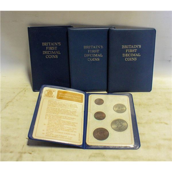 UK GB BRITAIN'S FIRST DECIMAL COINS 4 WALLETS