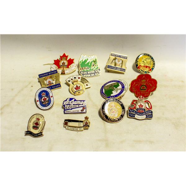 14 CANADIAN LEGION PINS