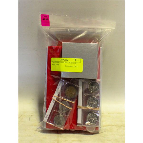 CANADIAN COINS SPECIMEN SET AND COINS