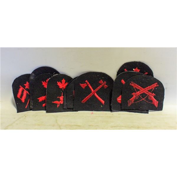 10 RCN TRADE PATCHES RED ON BLACK