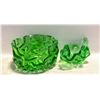 Image 1 : 2 PIECES OF ART GLASS DECOR