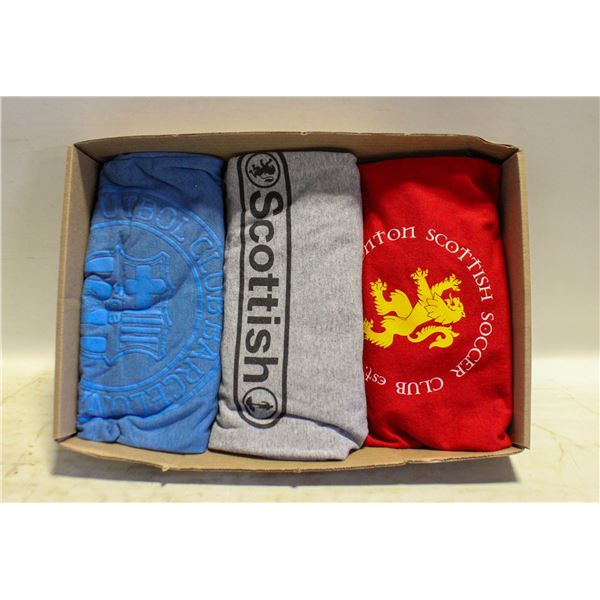 3 MENS XL SOCCER THEME T SHIRTS