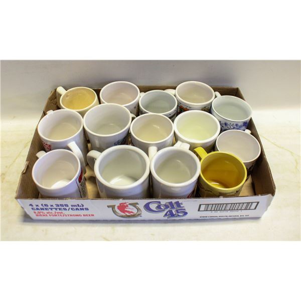 FLAT OF COLLECTIBLE MUGS