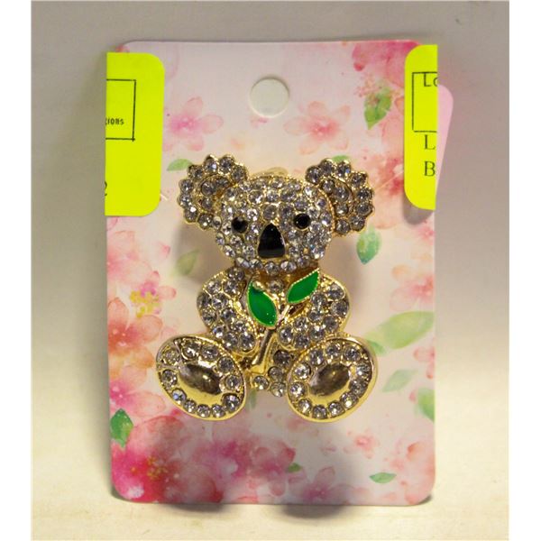 LARGE 1.9”X1.3” KOALA BEAR BROOCH FILLED