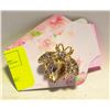 Image 1 : LADIES LADYBUG IN GOLD TONE+RHINESTONES 1.2”X1.2"