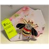 Image 1 : BEE BROOCH IN BLACK RED TONE & ENAMEL