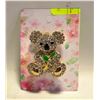 Image 1 : 1.9”X1.3” KOALA BEAR BROOCH FILLED W/RHINESTONES