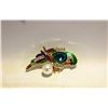 Image 1 : PARROT BROOCH FILLED WITH RHINESTONES