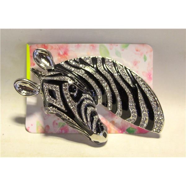 EXTRA LARGE ZEBRA BROOCH