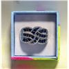 Image 1 : LADIES SIZE 10 FASHION RING WITH BLUE