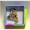 Image 1 : BIRD BROOCH W/MULTIPLE COLOURFUL RHINESTONES 1.3"