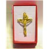 Image 1 : CRUCIFIX GOLD TONE FASHION PENDANT 2.1” X 1.3”