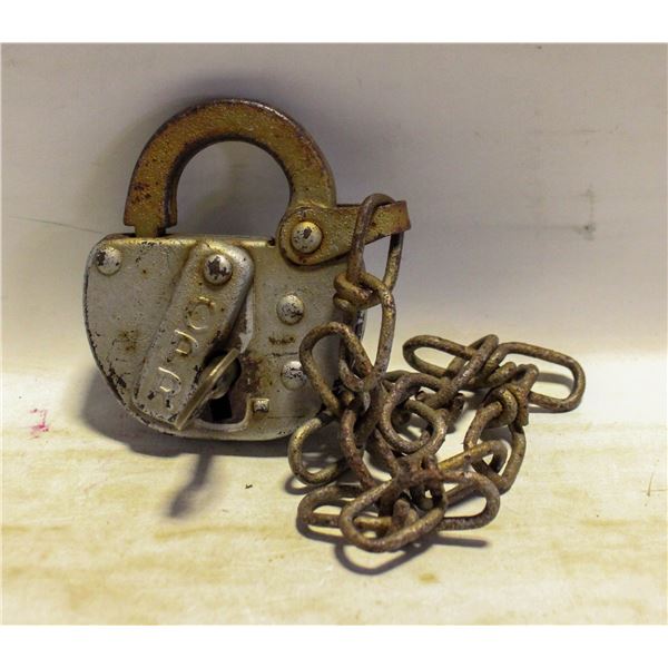 CPR PADLOCK & CHAIN WITH WORKING KEY