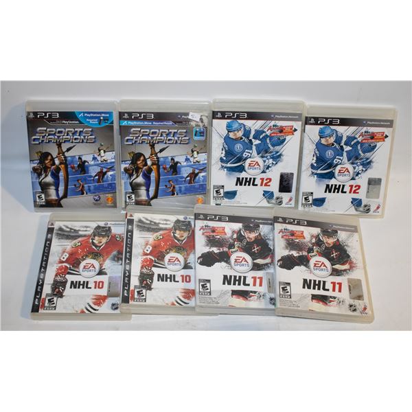 8 PLAYSTATION 3 GAMES
