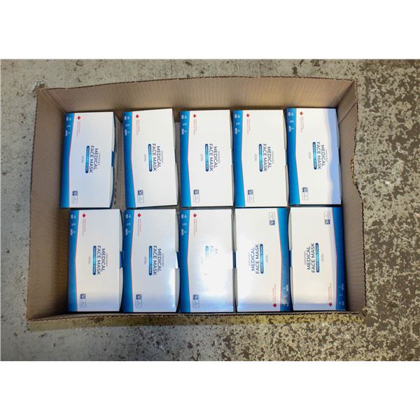 10X50PKS NEW OF DISPOSABLE LEVEL 2 BLUE FACE MASKS