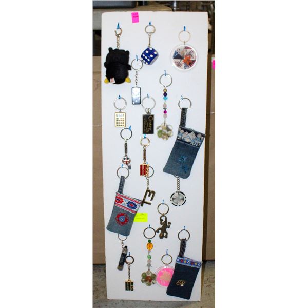 BOARD OF KEY CHAINS