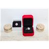 Image 1 : MOISSANITE 925 RING SIZE 7+CZ 925 RING SIZE 6.5+