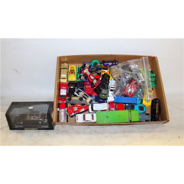 FLAT FULL OF COLLECTIBLE DIECAST CARS INCLUDES