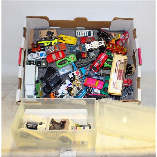 FLAT FULL OF COLLECTIBLE DIECAST CARS INCLUDES