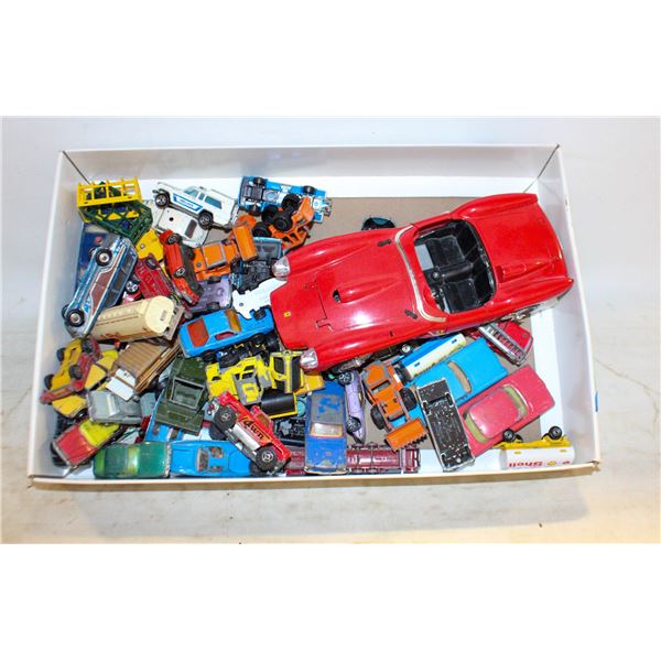 FLAT FULL OF COLLECTIBLE DIECAST CARS INCLUDES