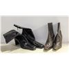 Image 1 : 2 PAIRS GENUINE LEATHER HIGH HEEL BOOTS