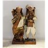 Image 1 : 2 PAPER MACHE STYLE ART PCS MAN+WOMAN