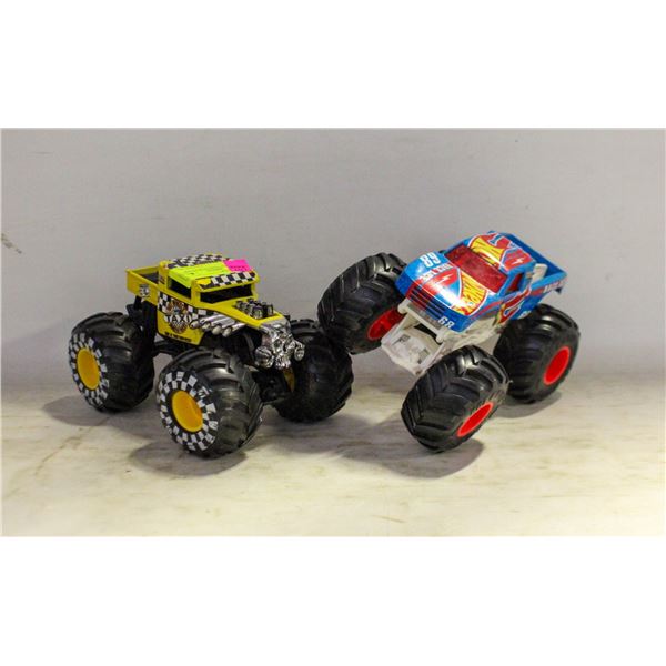PAIR OF HOT WHEELS MONSTER TRUCKS