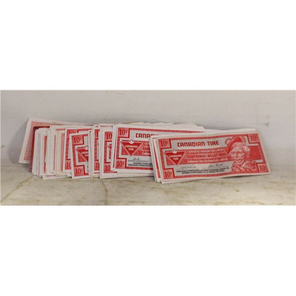 10C CANADIAN TIRE MONEY LOT OF 60 PCS