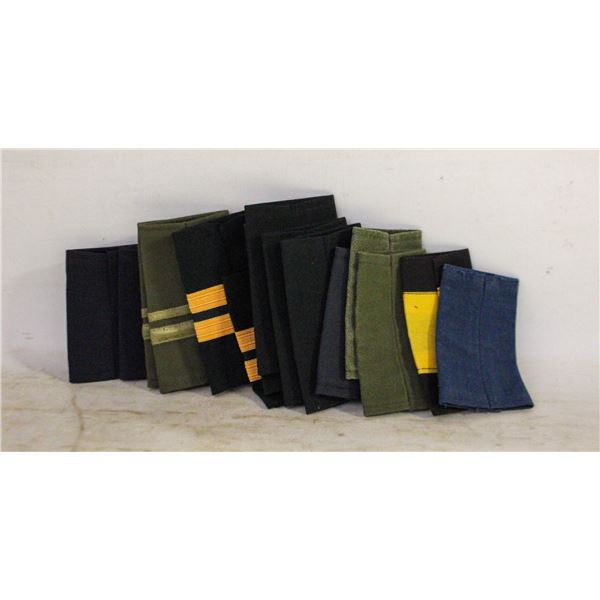 CANADIAN MILITARY EPAULETS 5 PAIRS+5 SINGLES