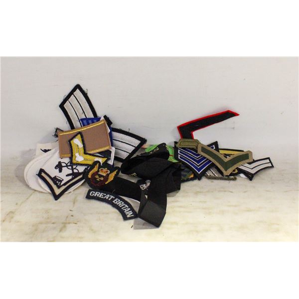 MILITARY ARMY TRADE + CHEVRON PATCHES