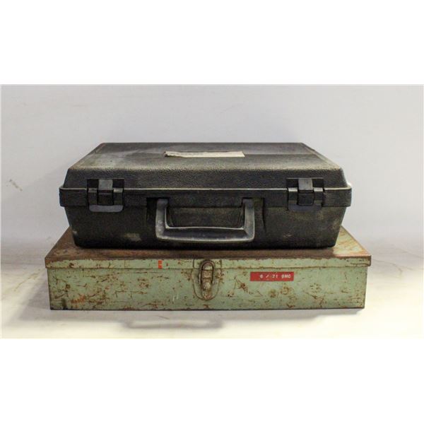 VINTAGE METAL CASE WITH FUEL INJECTOR
