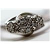Image 1 : 26) 10KT WHITE GOLD DIAMOND RING. SIZE 12