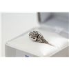 Image 3 : 26) 10KT WHITE GOLD DIAMOND RING. SIZE 12