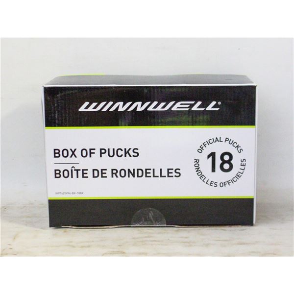 NEW WINNWELL BOX OF 18 PUCKS