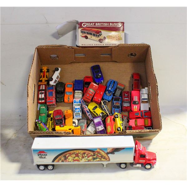 FLAT FULL OF COLLECTIBLE DIECAST CARS INCLUDES