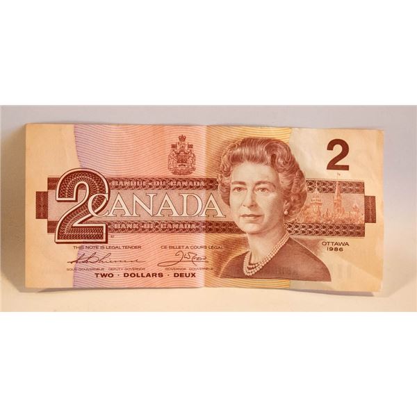 1986 CANADIAN $2 BILL