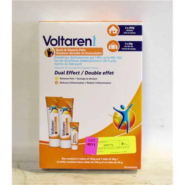 NEW SEALED BOX VOLTAREN BACK AND MUCSLE