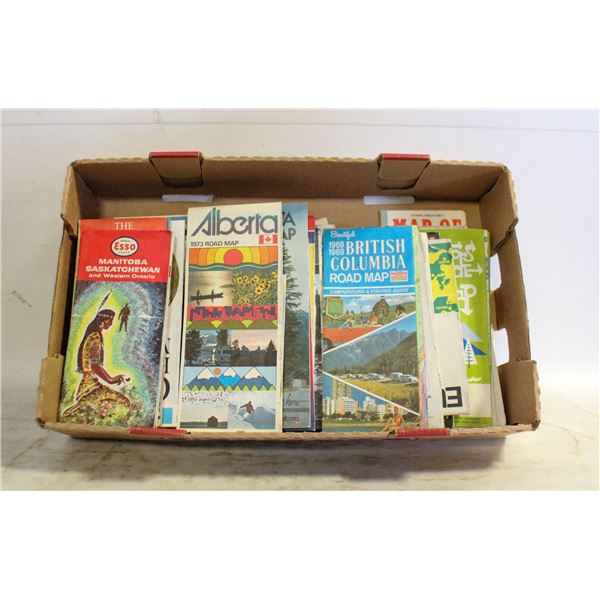 LOT OF VINTAGE ROAD MAPS