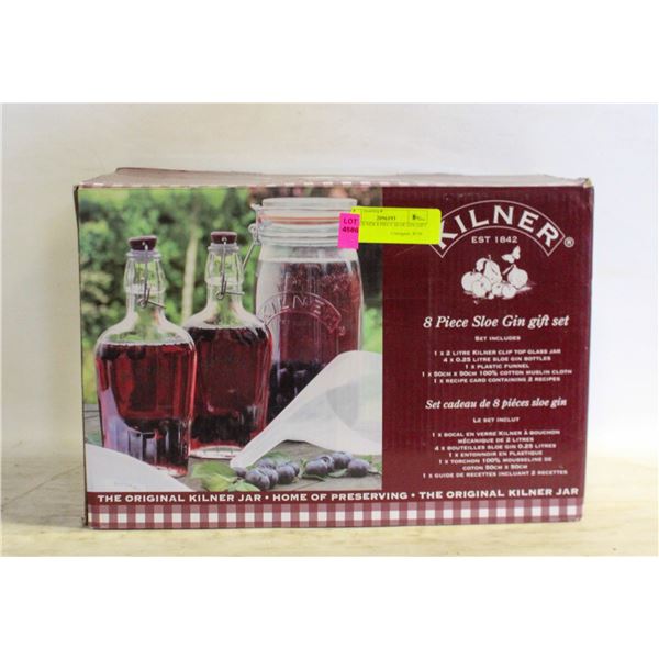 NEW KILNER 8 PIECE SLOE GIN GIFT SET