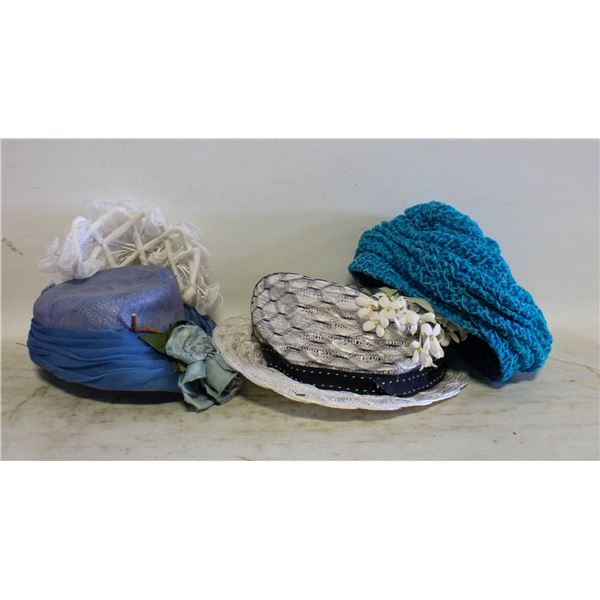 FLAT OF VINTAGE LADIES HATS