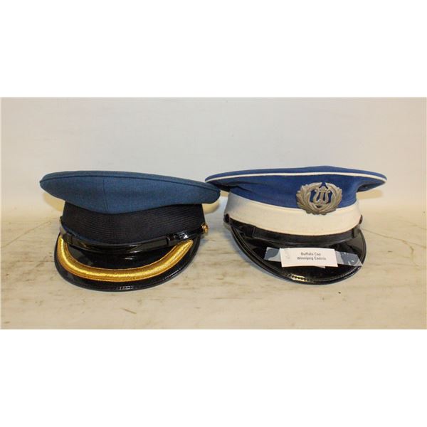 FLAT OF VINTAGE SERVICE HATS