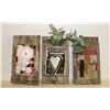 Image 1 : FLAT OF WOODEN ART FLOWER HOLDERS