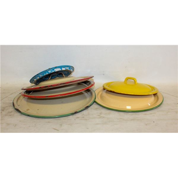FLAT OF ENAMEL LIDS
